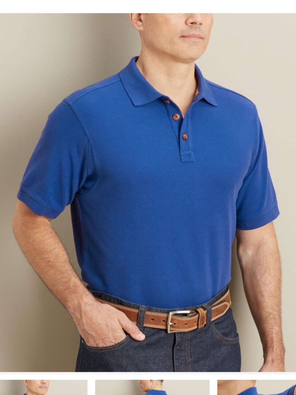 NWT  navy blue LT Duluth Trading men’s No polo shirt cotton